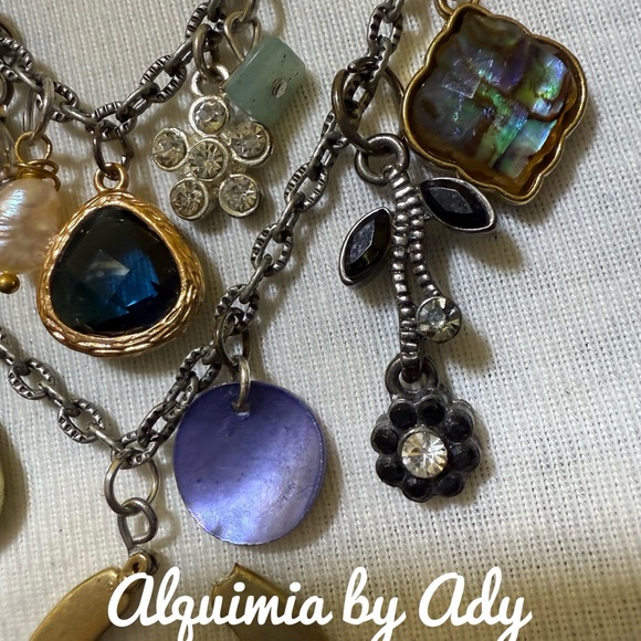 Multi charms layered turquoise necklace - Picture 11 of 11